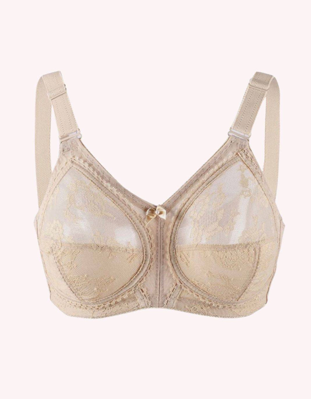 Delicate Nude Beige Non-Padded Lace Underwire Bra | LFS-204