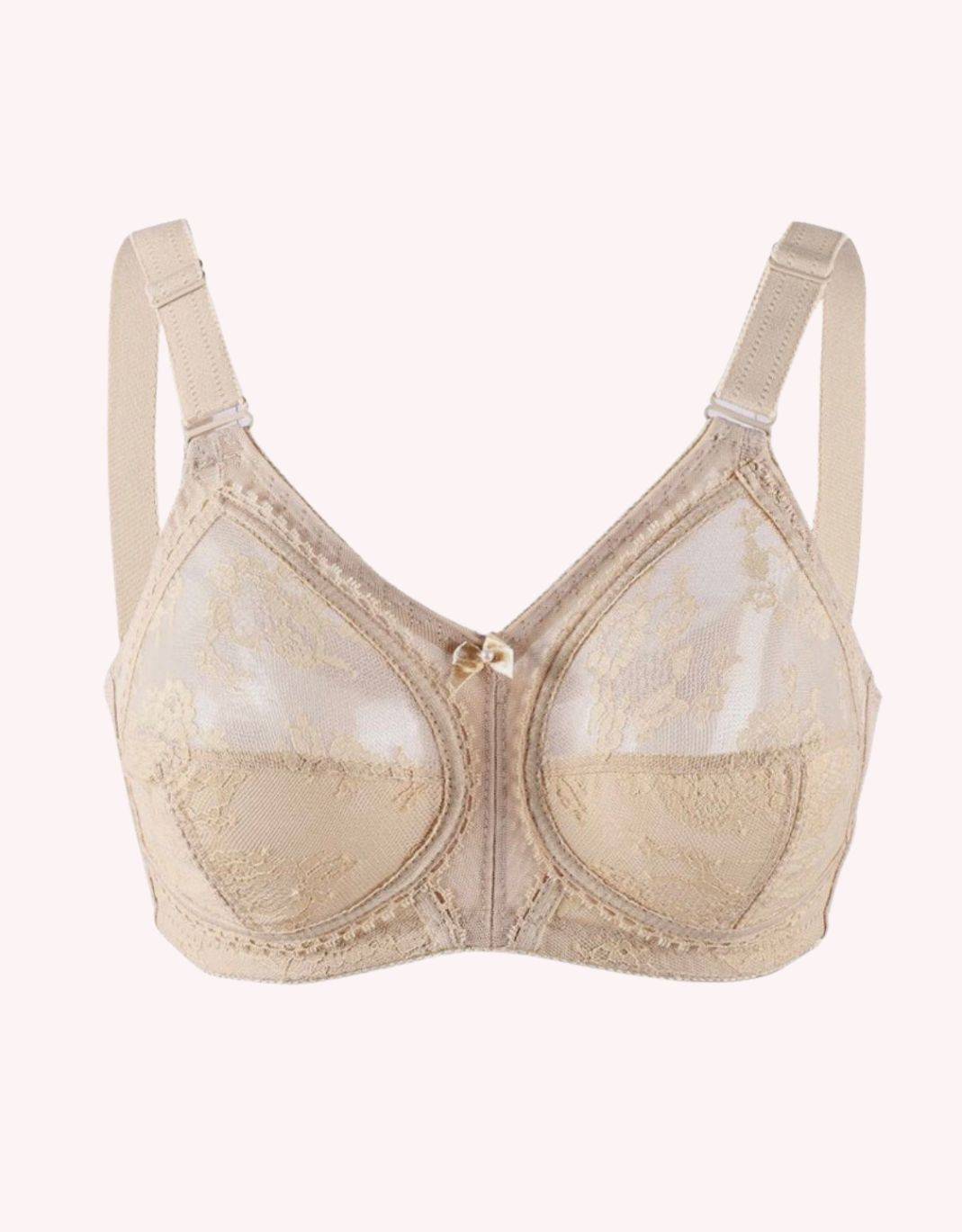 Delicate Nude Beige Non-Padded Lace Underwire Bra | LFS-204