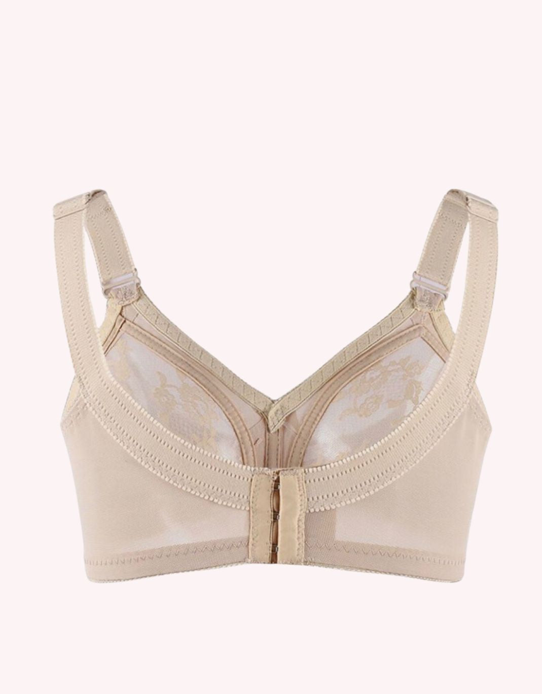 Delicate Nude Beige Non-Padded Lace Underwire Bra | LFS-204