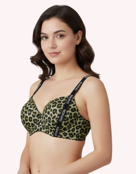 Cheeta Print Push-Up Bra