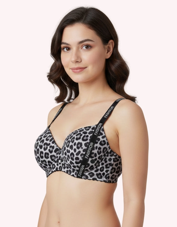 Cheeta Print Push-Up Bra