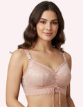Imported Full Coverage Four Hooked Laced Bra