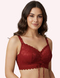 Imported Full Coverage Four Hooked Laced Bra