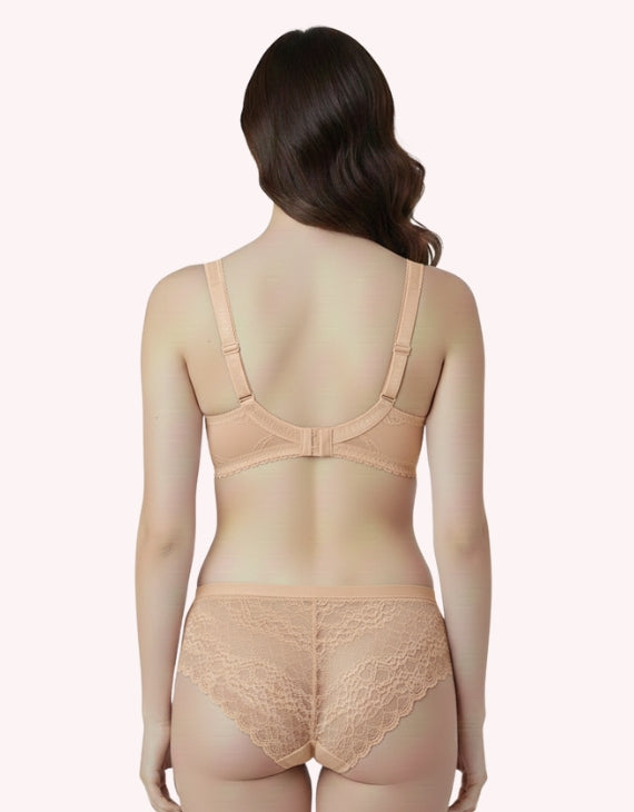 Soft Padded Net Bra Set