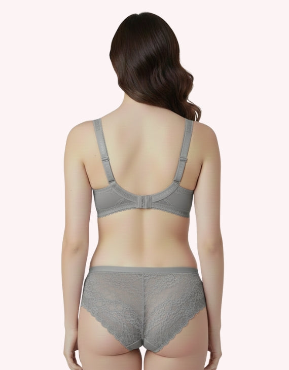 Soft Padded Net Bra Set