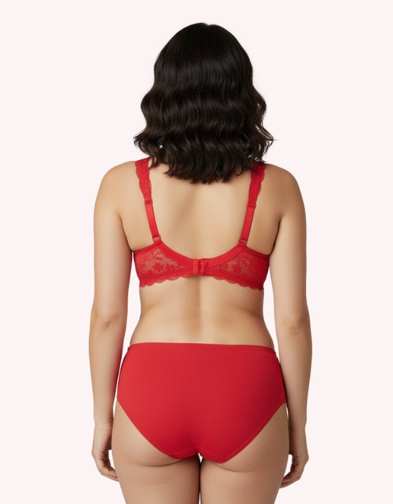 Imported Soft Padded Net Bra Set