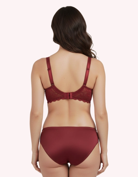 Imported Soft Padded Net Bra Set