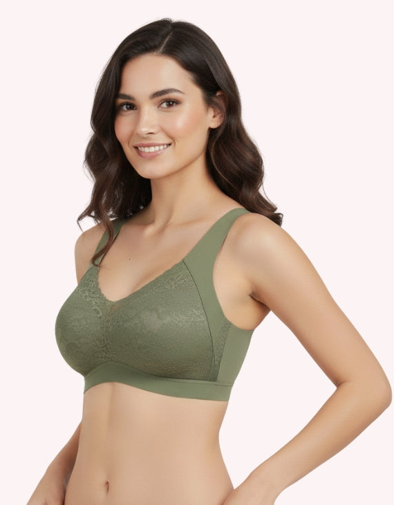 Light Green Most Trendy Removable Soft Pads Bra