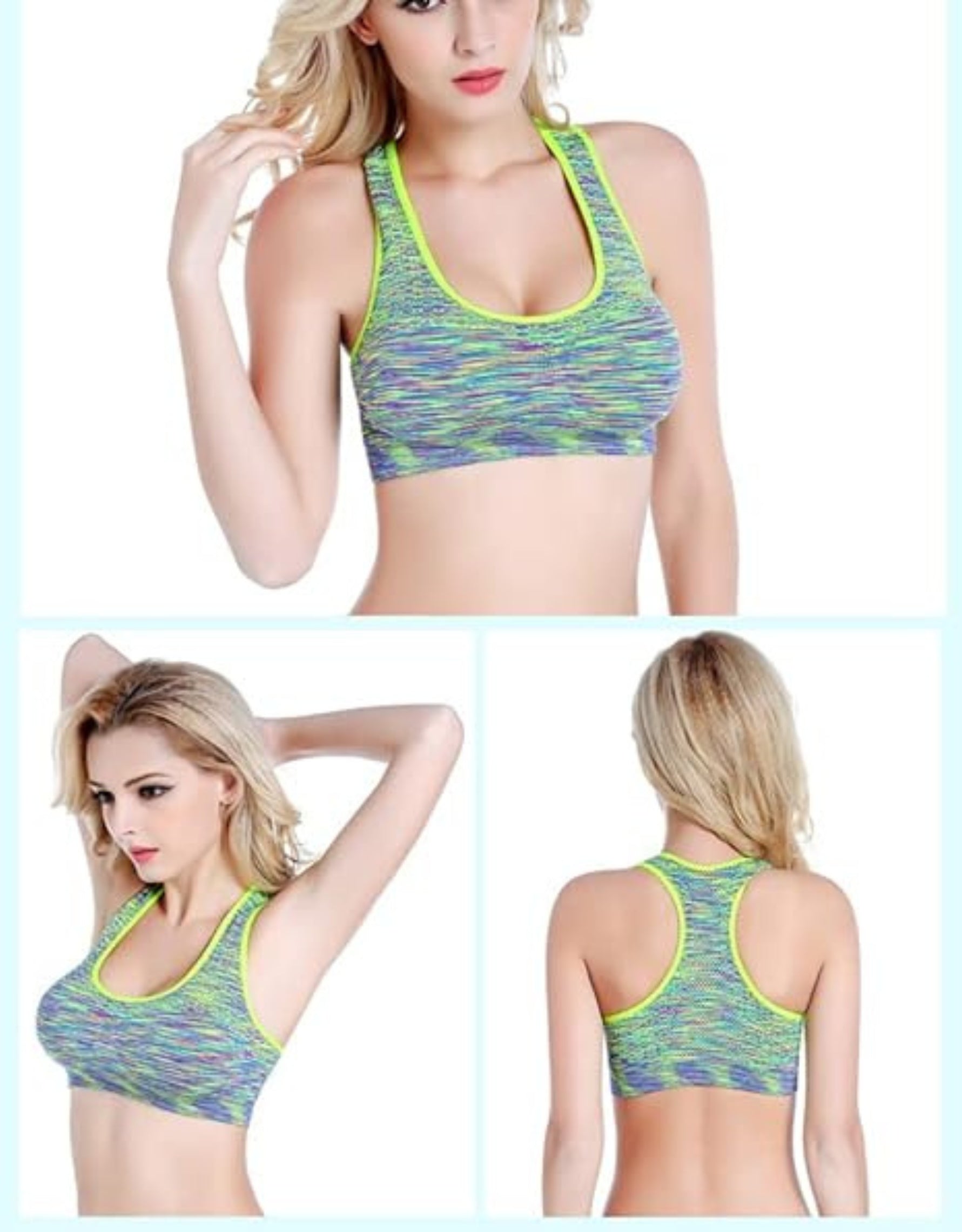 Imported Premium Quality Blended Cotton Soft Padded Sports Bra