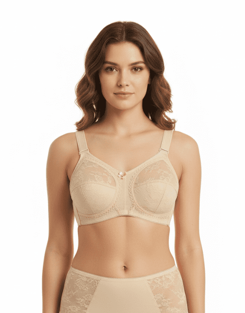Doreen Skin Full Support Net Lace Bra | LFS-205