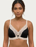 Soft padded 3-hook bra for women in black