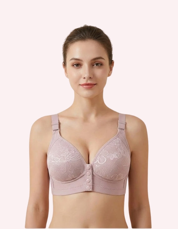 Lilac Pastel Wire-Free Front Closure Bra | LFS-208