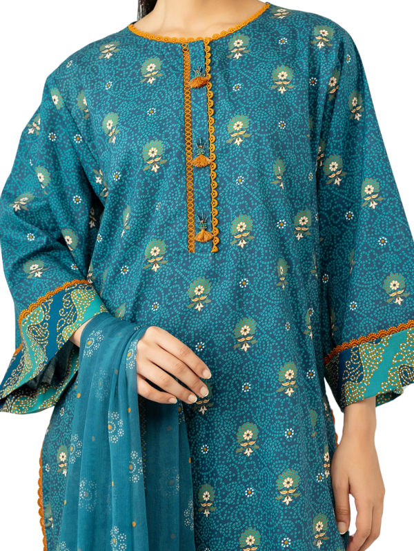 Unstitched | 3 Piece | Lawn/ Cambric  | FSL-25-0010 - Image 4