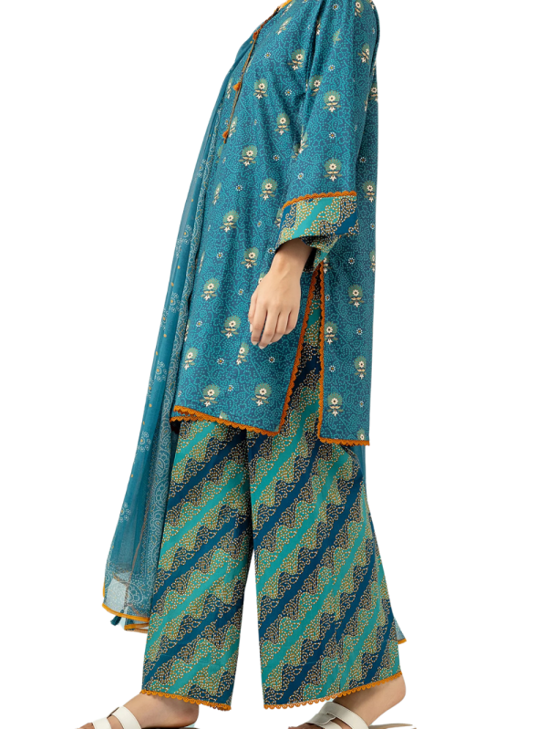Unstitched | 3 Piece | Lawn/ Cambric  | FSL-25-0010 - Image 3