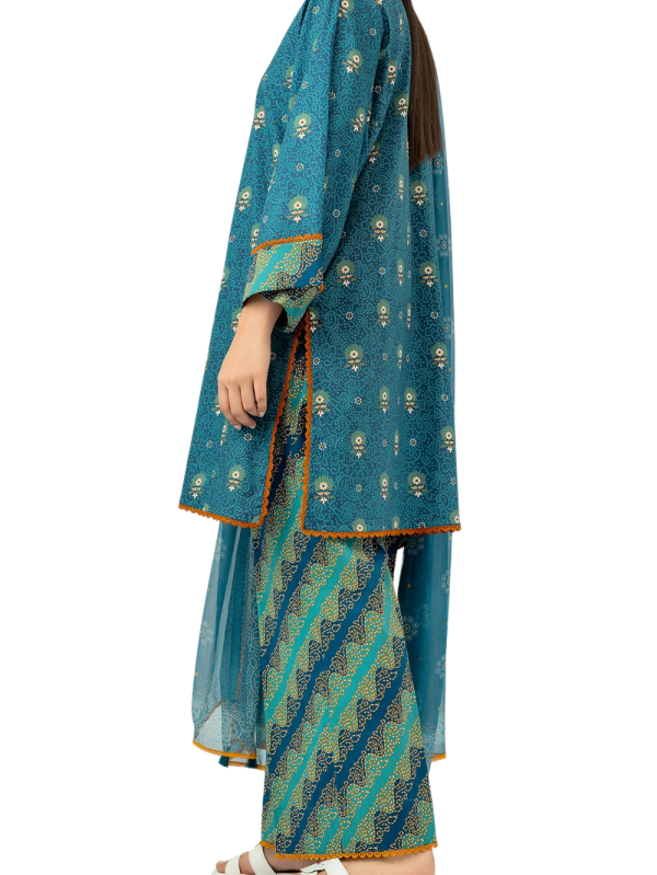 Unstitched | 3 Piece | Lawn/ Cambric  | FSL-25-0010 - Image 2
