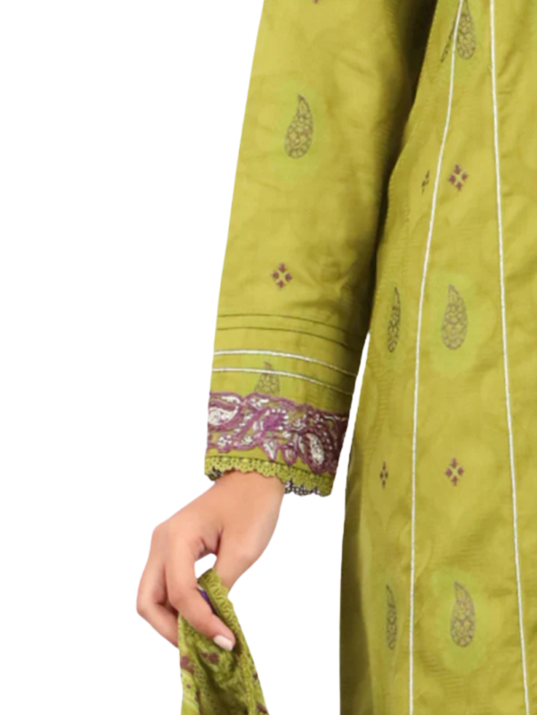 Unstitched Embroidered Jacquard Cotton 3 Piece | FSL-25-0034 - Image 5