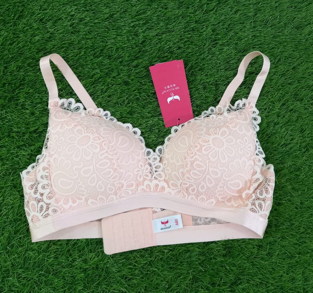 Imported Soft Padded Laced Bra - Image 2