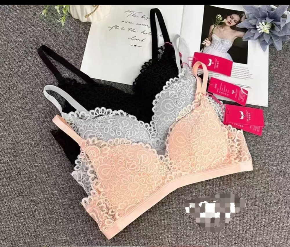 Imported Soft Padded Laced Bra - Image 4