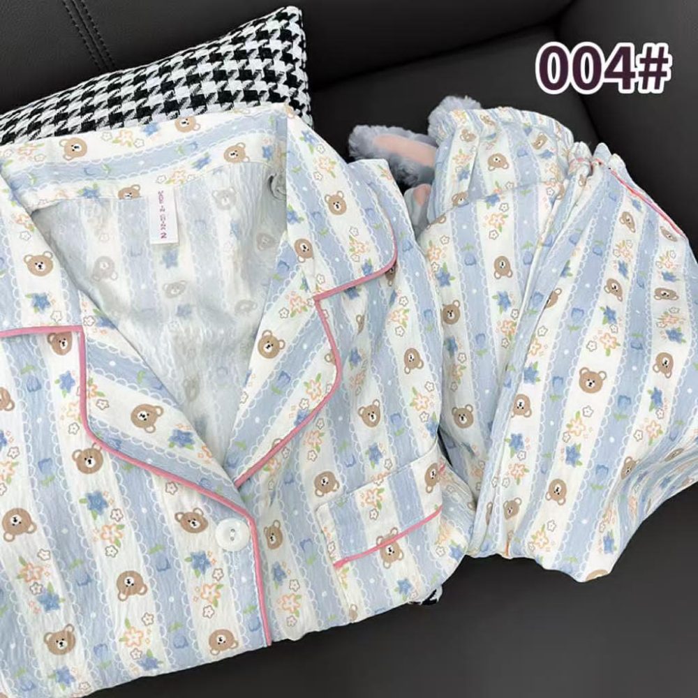 Teddy Bear Stripe Nightwear Set